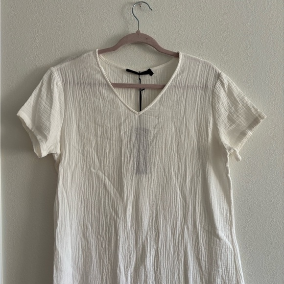 Jenni Kayne Cotton Cypress Caftan Dress Ivory White XS - Picture 3 of 10